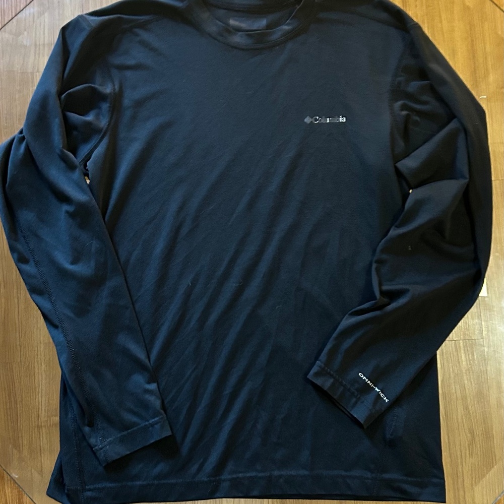 Columbia Omni Wick Men's Black - Long Sleeve - Size Mens Medium